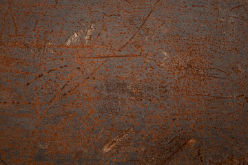 Grunge rusted metal texture, rust, and oxidized metal background. Old metal iron panel