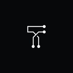  Professional Innovative Initial T logo and TT logo. Letter T TT Minimal elegant Monogram. Premium Business Artistic Alphabet symbol and sign