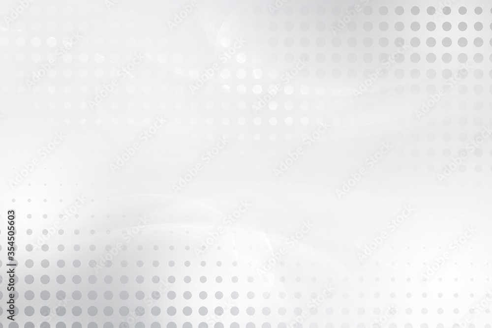 Poster abstract white and grey wave for layout web design background with halftone effect.