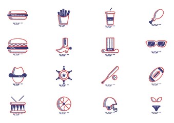 Set of United States of America icons