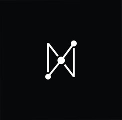  Professional Innovative Initial N logo and NN logo. Letter N NN Minimal elegant Monogram. Premium Business Artistic Alphabet symbol and sign