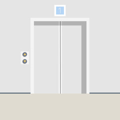 The grey elevator, vector illustration