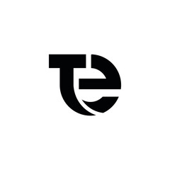 TE T E letter logo design vector