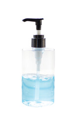 Fototapeta na wymiar Alcohol hand washing gel bottle isolate on white background