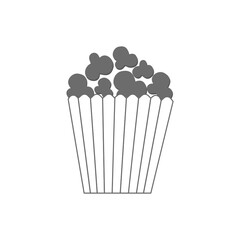 Popcorn box icon on a white background.