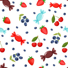 
sweets pattern. Cute vector illustration in cartoon style. isolated on white background

