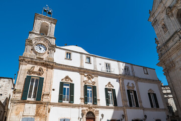 Fototapeta na wymiar Clocktower of Martina Franca. Puglia. Italy. 