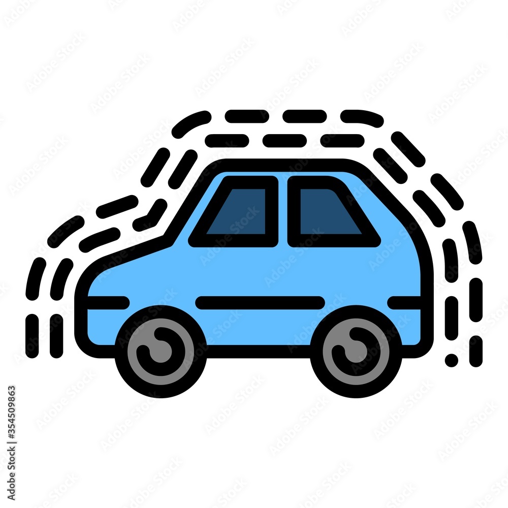Poster driverless car icon. outline driverless car vector icon for web design isolated on white background