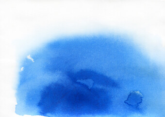 Hand painted blue indigo watercolor texture background. 