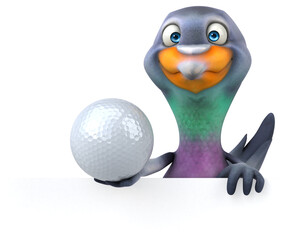 Fun pigeon - 3D Illustration