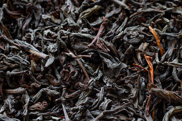black tea leaves. texture. background