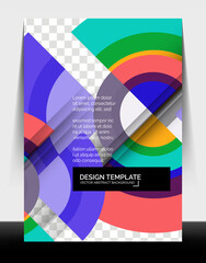 Obraz premium Circle design a4 flyer print template, annual report design