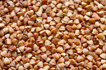 buckwheat. porridge. background. Flatley