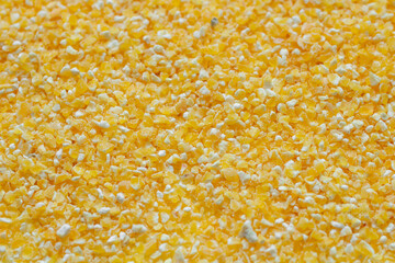 corn groats. background. corn porridge
