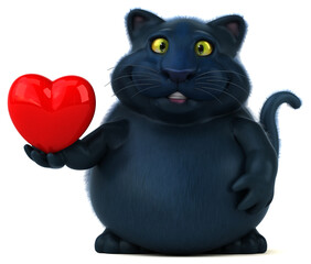 Fun cat - 3D Illustration