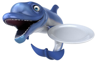 Fun dolphin - 3D Illustration