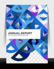 Business flyer annual report, circle and triangle shapes modern design