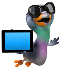 Fun pigeon - 3D Illustration