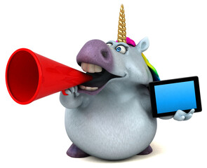 Fun unicorn - 3D Illustration