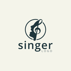 Singer or choir logo design template 