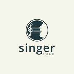 Singer or choir logo design template 