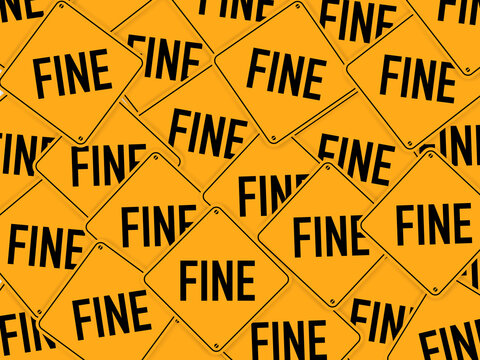 Fine traffic sig. Stock vector