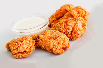 golden crispy Onion rings coated with breadcrumbs and deep fried