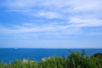 三浦半島、春の海。