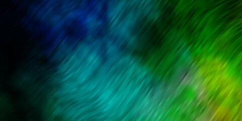 Light Blue, Green vector template with wry lines. Bright sample with colorful bent lines, shapes. Best design for your ad, poster, banner.
