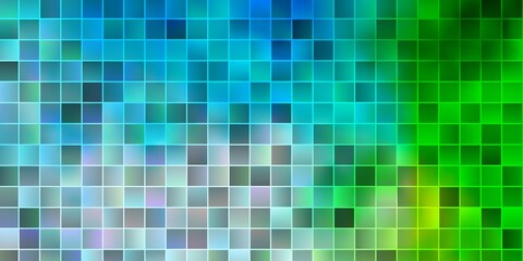 Light Blue, Green vector background with rectangles.
