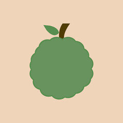 Custard apple, Sugar apple cute cartoon 
