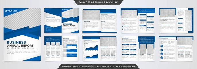 business bifold brochure template design with minimalist layout use for business profile and catalog - obrazy, fototapety, plakaty