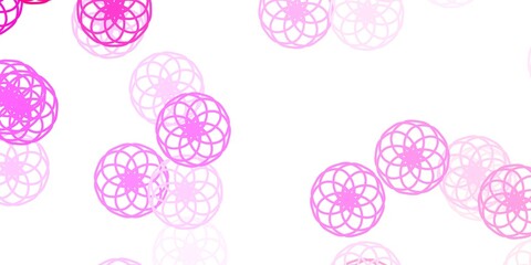 Light Pink, Yellow vector pattern with spheres.