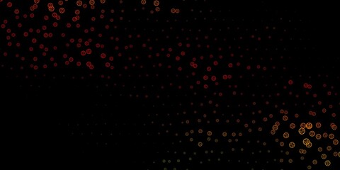 Dark Green, Yellow vector backdrop with mystery symbols.