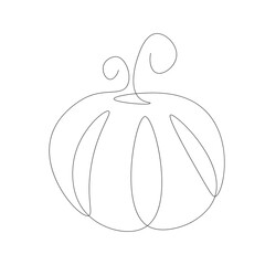 Pumpkin icon on white background, vector illustration