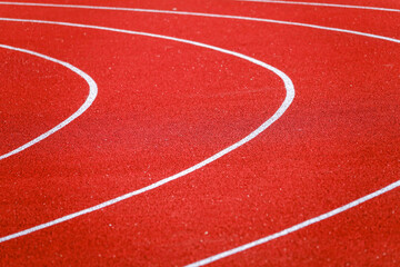 Athletic running track for running race. Sport and excercise concept.