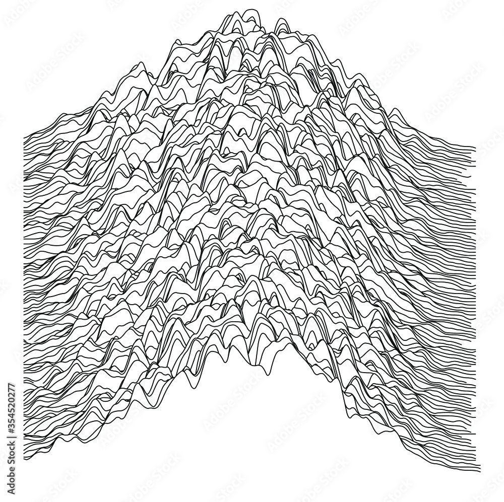 Aufkleber Simplex noise. Parametric Generative glitch art and data visualization.
