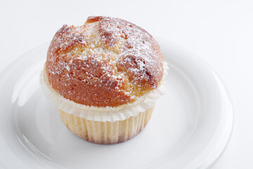 Muffin on a plate