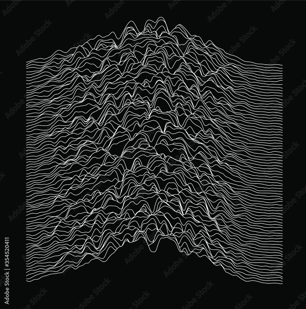 Poster Simplex noise. Parametric Generative glitch art and data visualization.