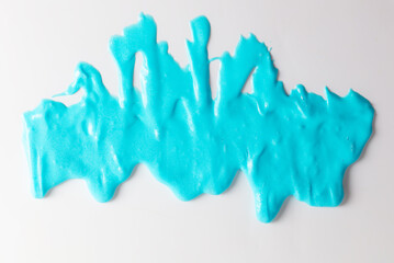 Blue slime isolated on a white background