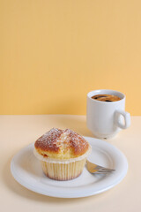 Muffin and coffee