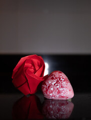 pink heart shaped truffle 