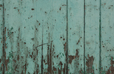 Vintage old green wood texture for background