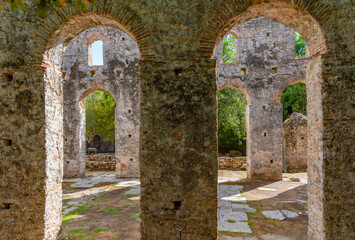 Great Basilica at Butrint National park in Albania