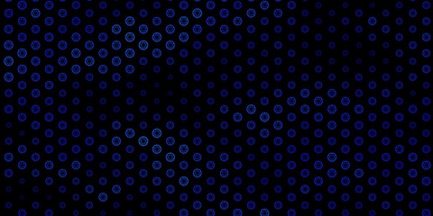 Dark BLUE vector backdrop with mystery symbols.