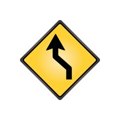 Left reverse curve sign