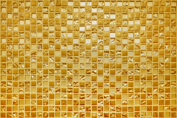 golden mosaic tile texture wall background