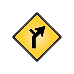 Right horizontal alignment sign