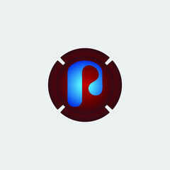 Business corporate initial circle 3d letter r logo design template vector. Red color 3D circle logo icon vector template.