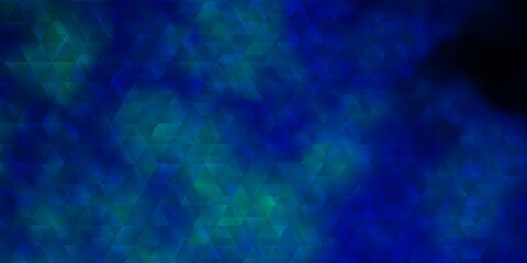 Light BLUE vector backdrop with lines, triangles.
